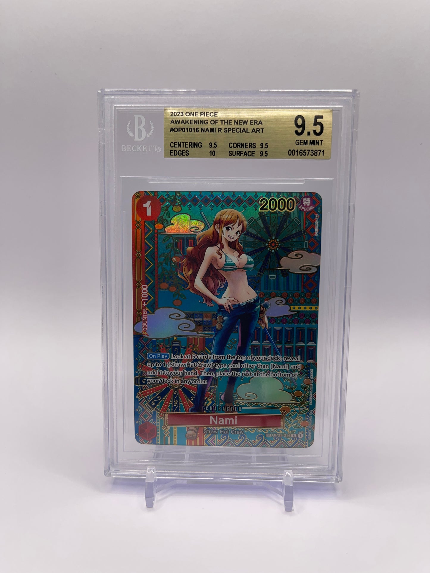 Nami OP01-016 SP R (Graded BGS 9.5) Cert #0016573871