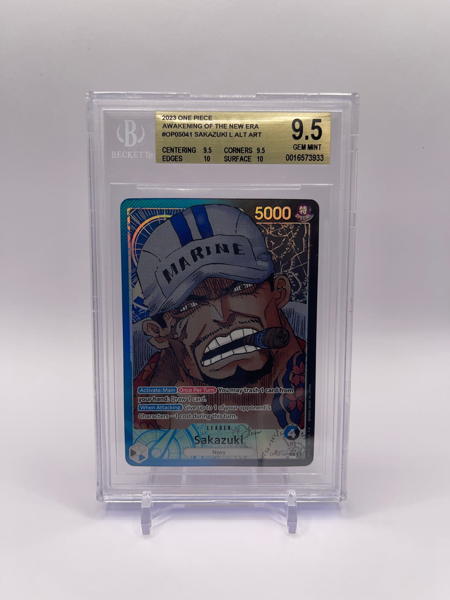 Sakazuki OP05-041 Leader ALT (Graded BGS 9.5) Cert #0016573933