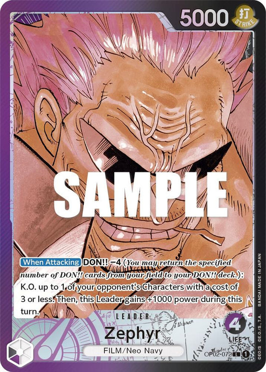 Zephyr (Alternate Art) OP02-072 L