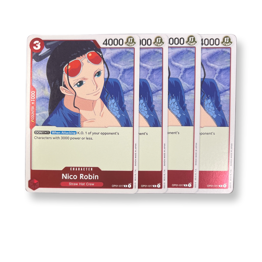 Nico Robin OP01-017 R (x4) Playset (Pre-Erata Text)