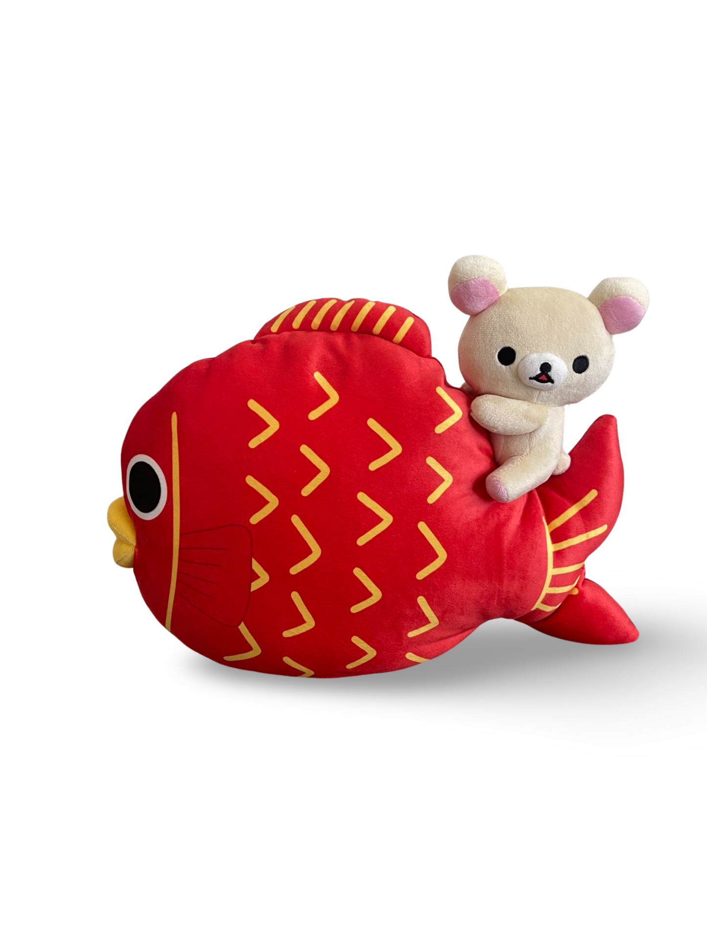 Rilakkuma Korilakkuma Medetai Mocchi Mocchi Fish Cushion Plush